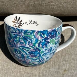 Lilly Pulitzer ceramic floral mug